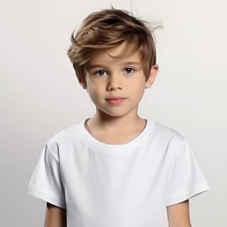 [IMAGE_TYPE : Product Photograph], boy wearing a white t - shirt